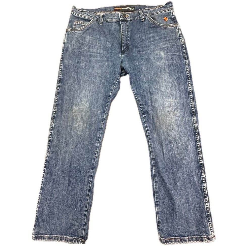 Wrangler FR Jeans Mens 38x30 Blue Advanced Comfort Flame Resistant Workwear A102